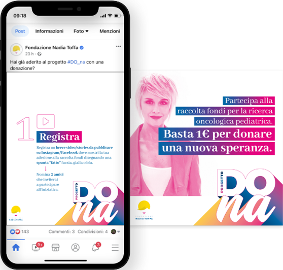 Campagna social DONA — post e meccanica di adesione