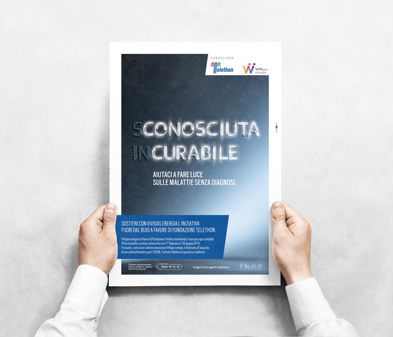 Gruppo WISE accende per VIVIgas energia la campagna Fuori dal Buio in favore di Telethon
