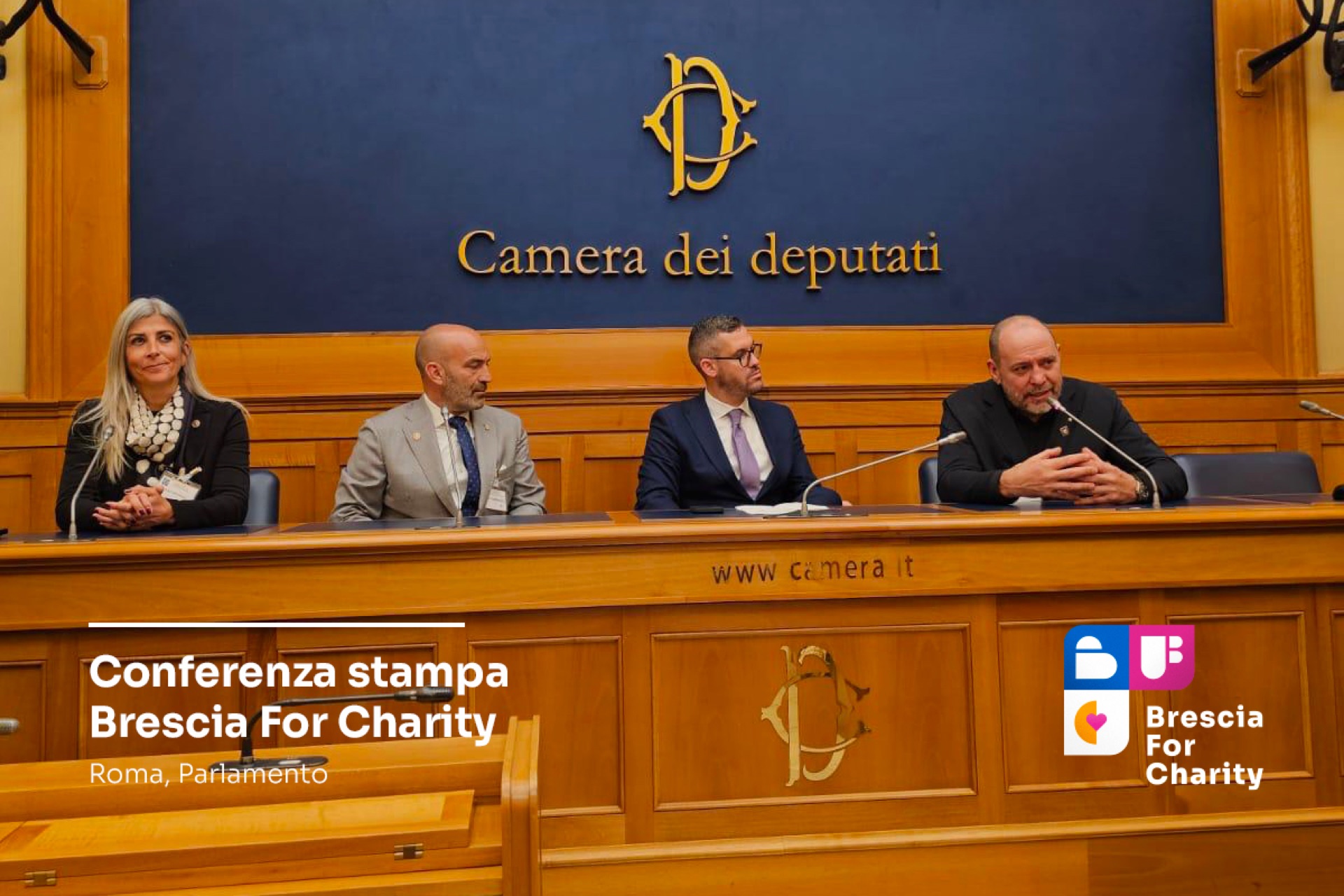 Brescia for Charity, the charity event presented to the Chamber of Deputies
